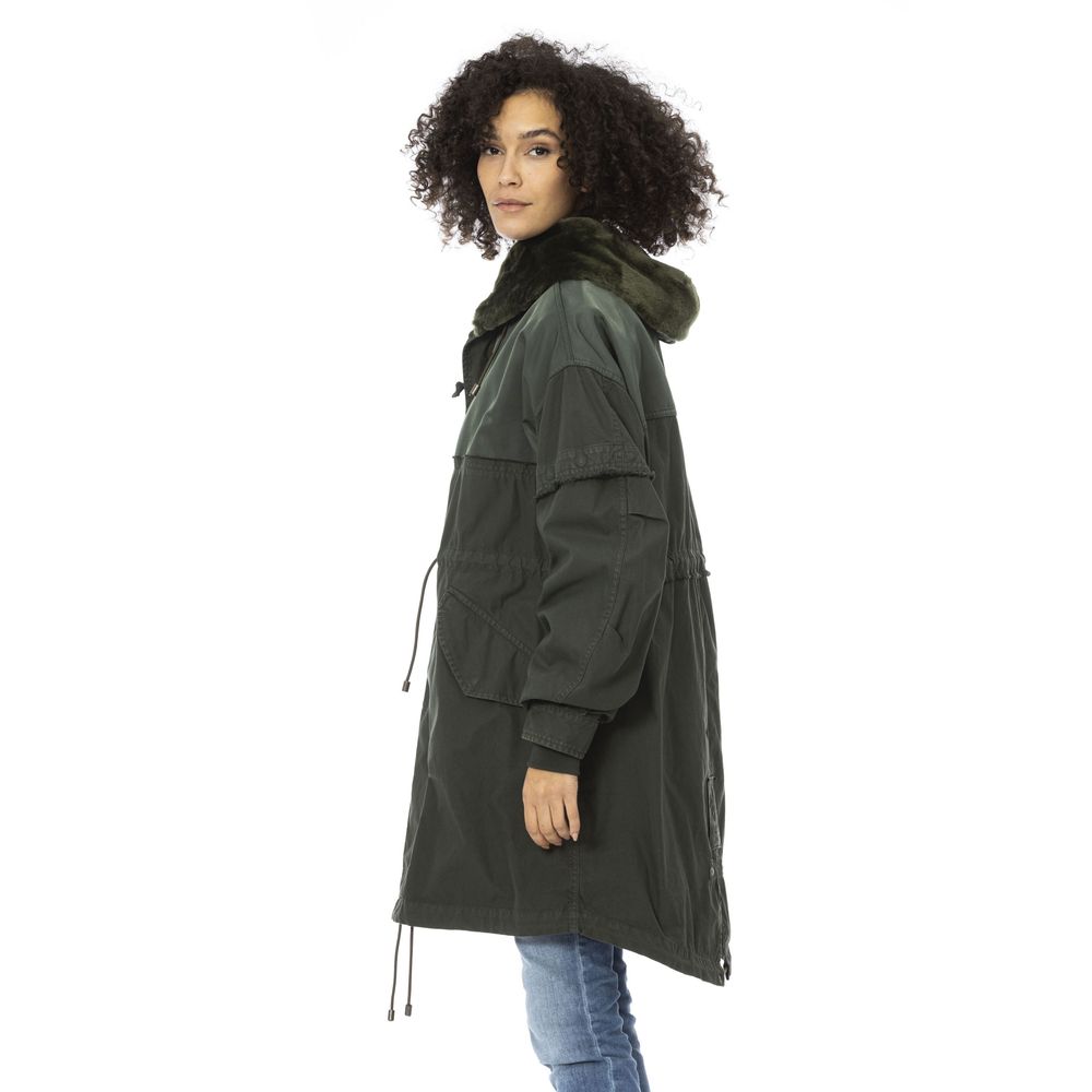 Mr&Mrs Italy Grüner Baumwoll-Parka für Frauen